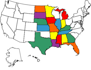 visited states map march 2014