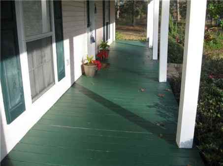 This is our front porch and columns after a fresh coat of paint!