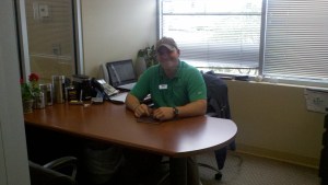 Our son Chip in his office at Dixie RV
