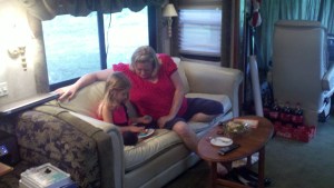 Madisyn and Grannie having one last visit