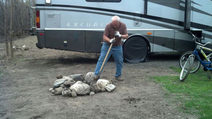 fire pit digging
