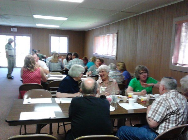 folks enjoying pancakes