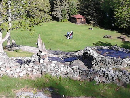 rock garden from above