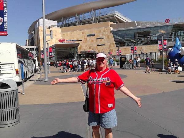 minn rosalyn in front of park