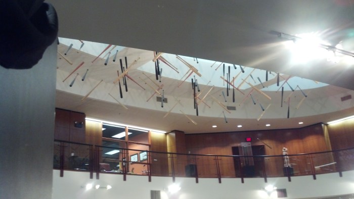 bats hung from ceiling