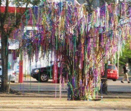 mardi gras bead tree