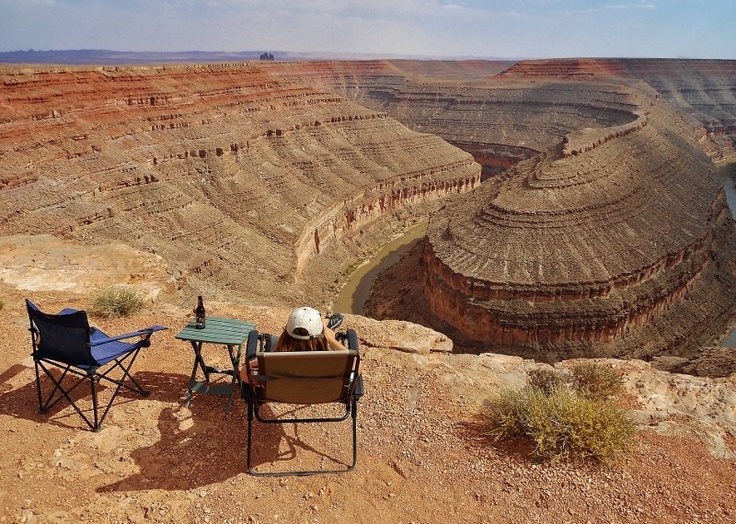 boondocking by edge of canyon