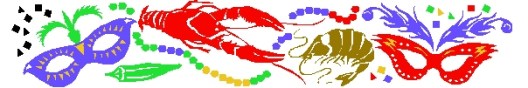 mardi gras crawfish and shrimp divider