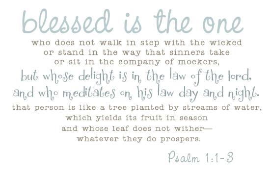psalm 1 1 to 3