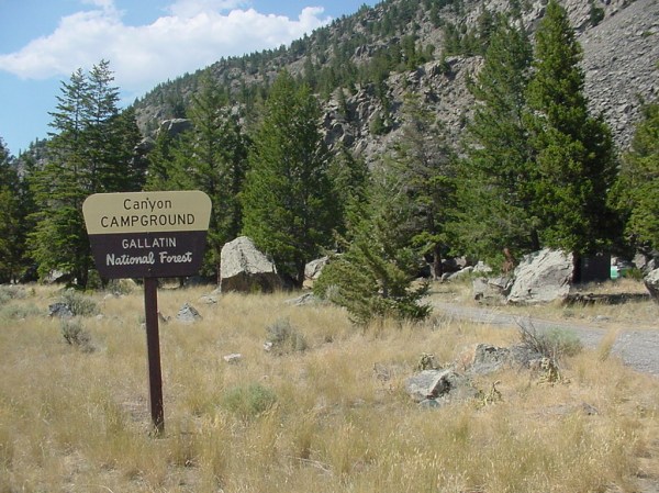 canyon campgrund sign