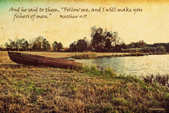 Boat with scripture